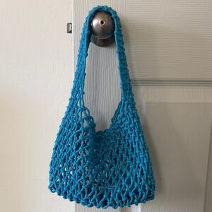 Forever 21 Turquoise Knitted Tote
